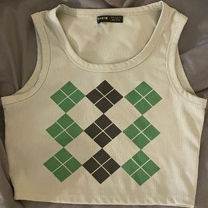 Green Crop Tank Top - US 6
